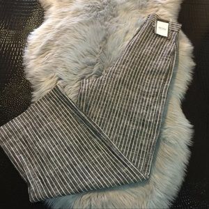 NWT Mosu Collection High Waist Stripes Wide Leg Pants Size XS Pin Up Unique